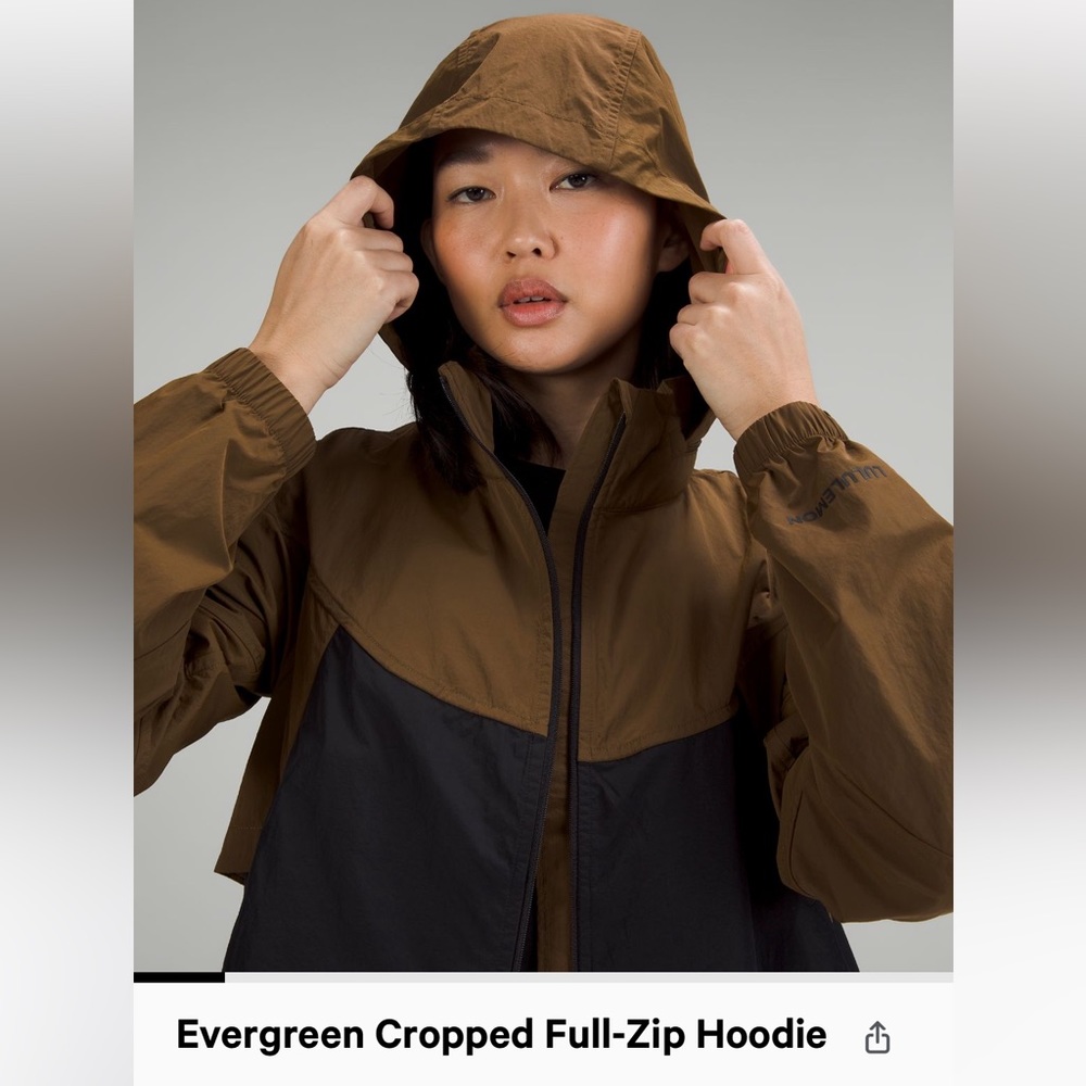 Lululemon Evergreen Cropped Full-Zip Hoodie
